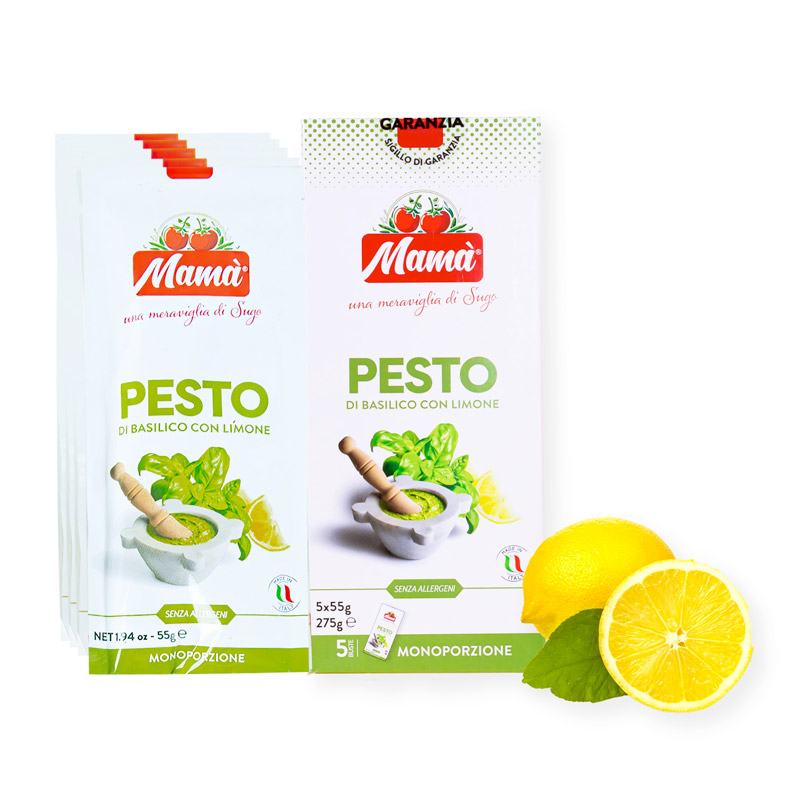 Pesto con basilico e limone che trasforma anche i piatti più semplici in vere e proprie esperienze gastronomiche.